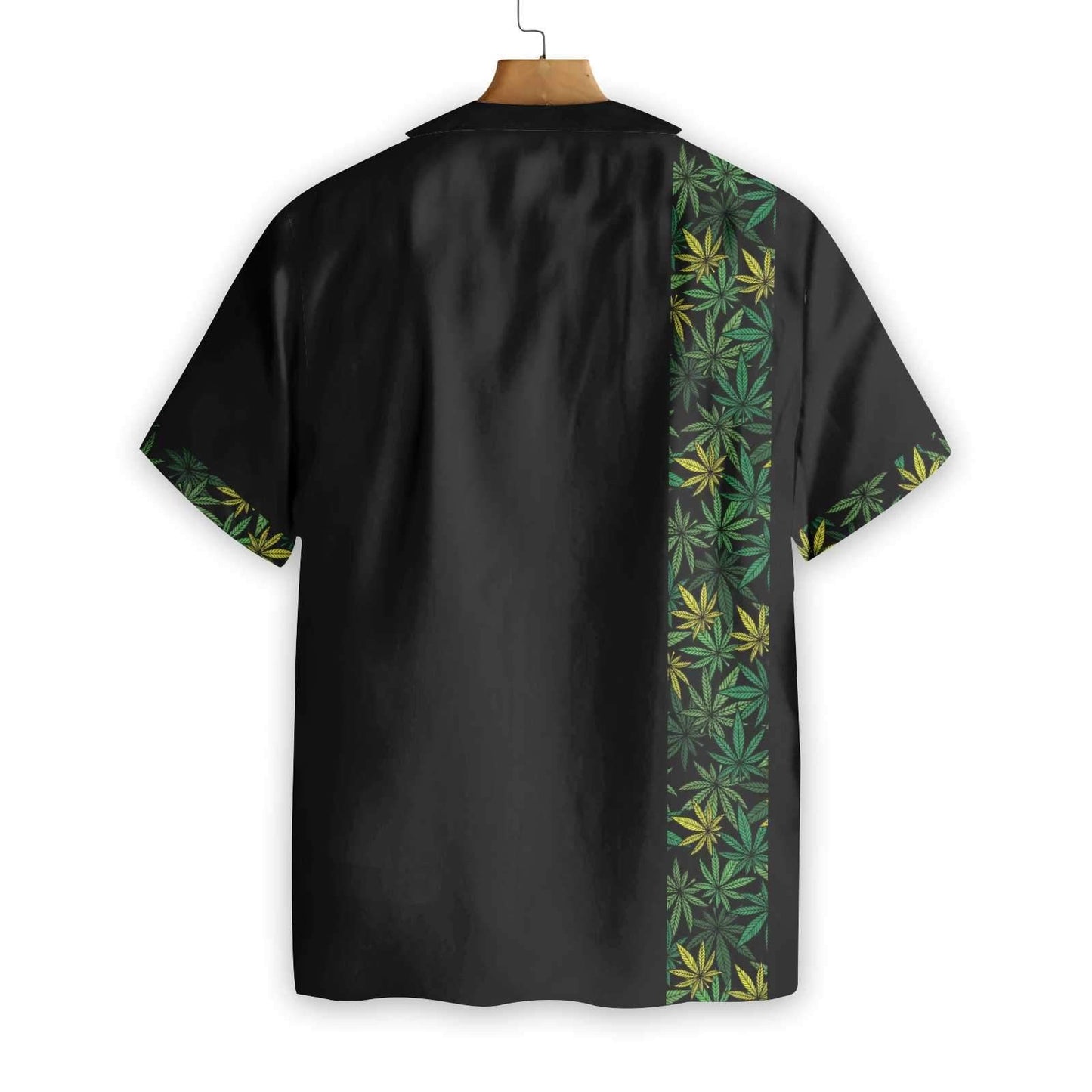 Black Background Retro Cannabis Marijuana Design Hawaiian Shirt, Hawaiian For Gift