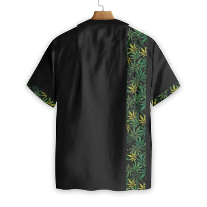 Black Background Retro Cannabis Marijuana Design Hawaiian Shirt, Hawaiian For Gift