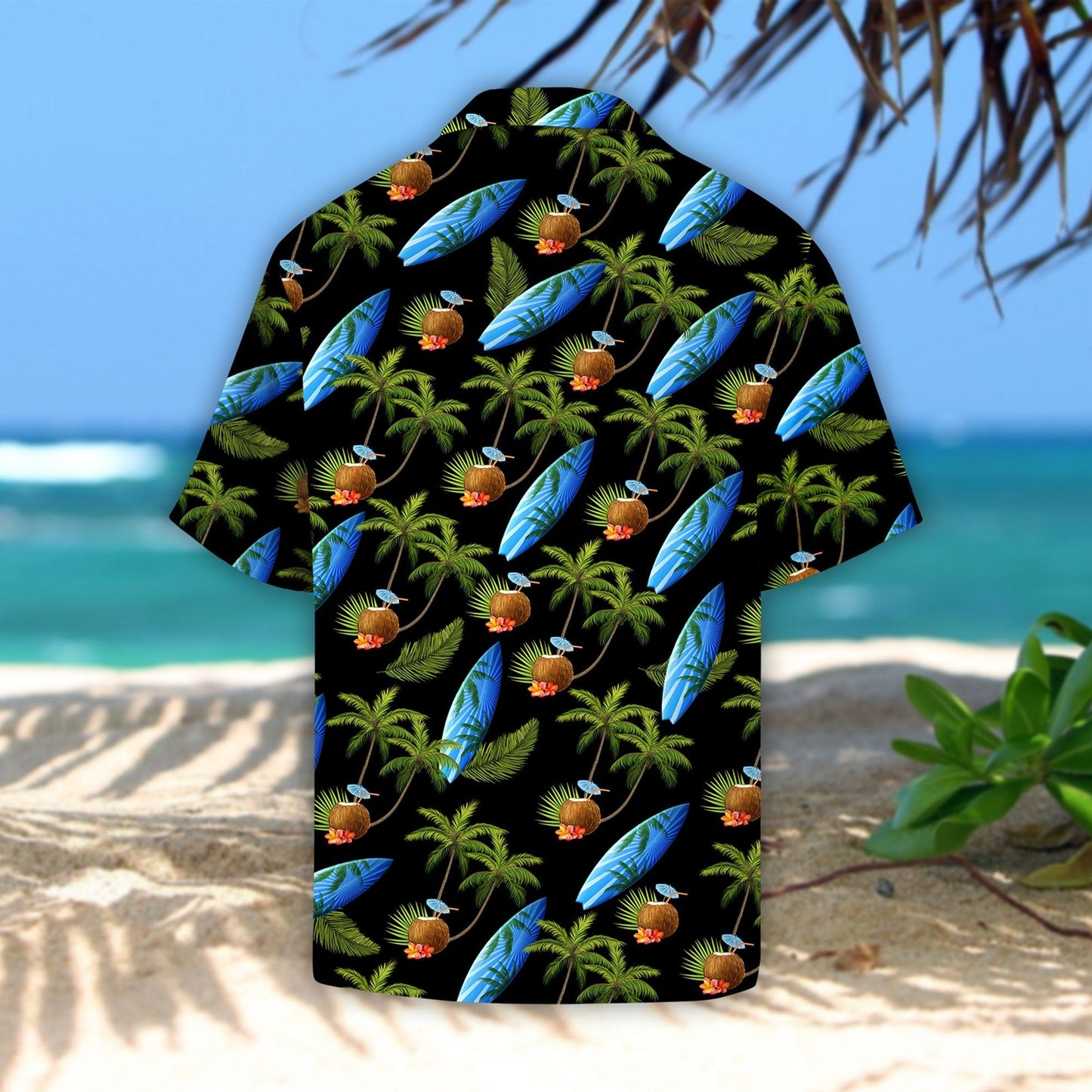 Coconut Island Hibiscus Tropical Hawaiian Shirt Summer Shirt, Hawaiian Shirt Gift, Christmas Gift