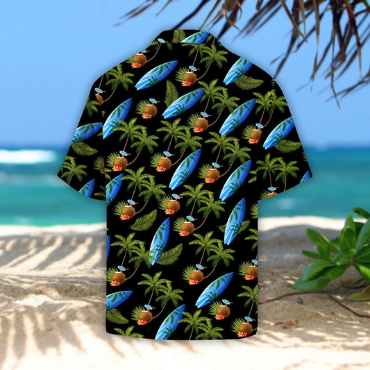 Coconut Island Hibiscus Tropical Hawaiian Shirt Summer Shirt, Hawaiian Shirt Gift, Christmas Gift