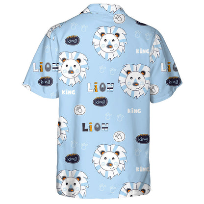 Funny Lion King And Footprint Hawaiian Shirt,Hawaiian Shirt Gift, Christmas Gift