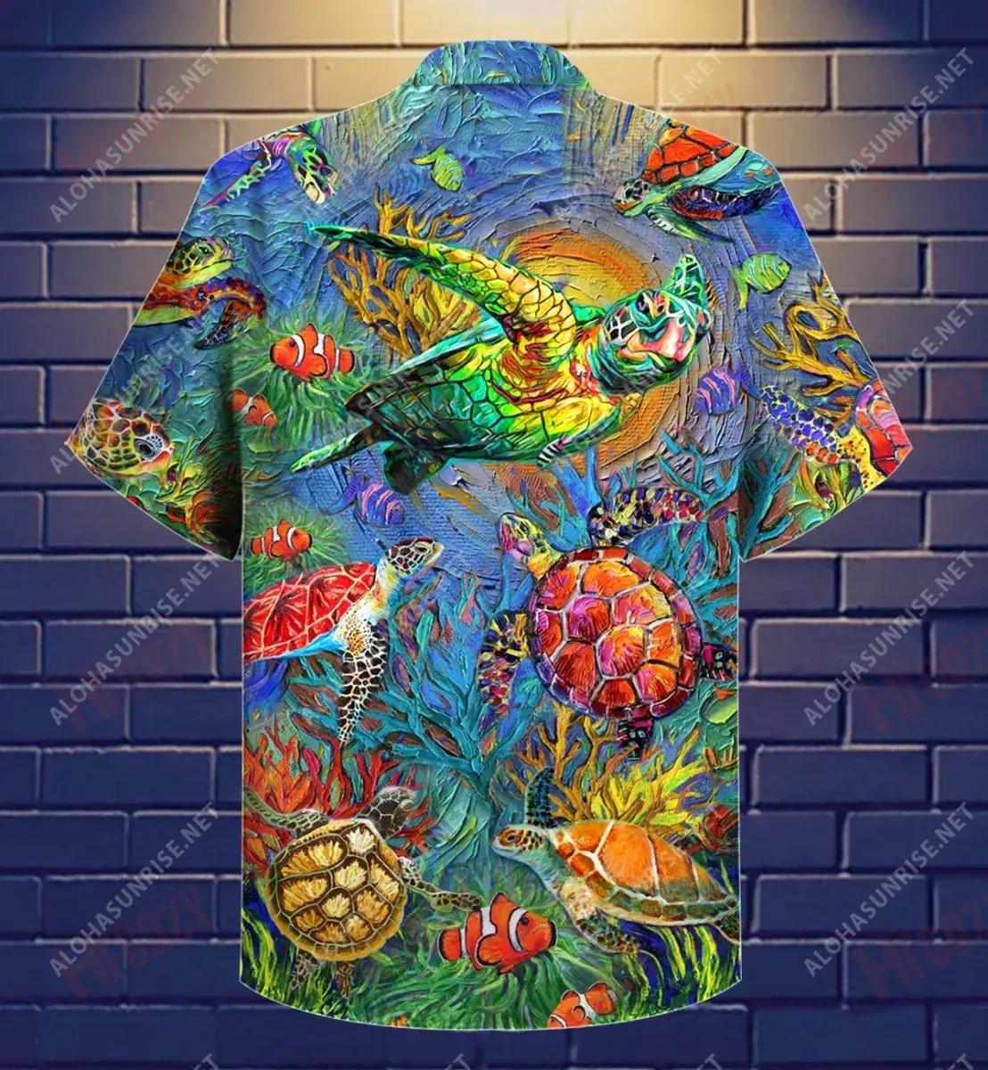 Have A Turtley Awesome Day Short Hawaiian Shirt Vacation Tropical Shirts Vintage Hawaiian Shirts Funny Hawaiian Shirts, Hawaiian Shirt Gift, Christmas Gift