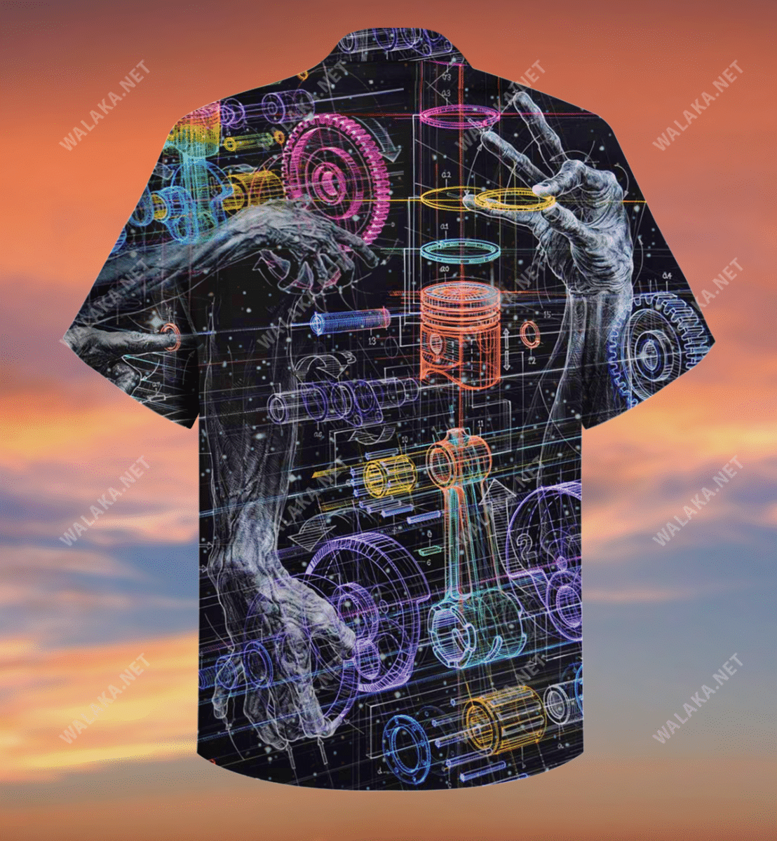Mechanical Drive Me Crazy Hawaiian Shirt, Hawaiian Shirt Gift, Christmas Gift