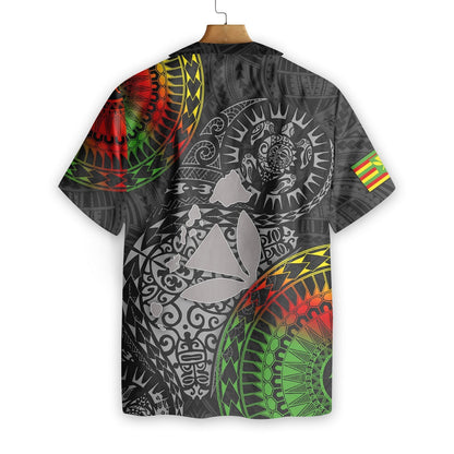 Kanaka Maoli Pattern On Grey Background Design Hawaiian Shirt, Hawaiian Shirt Gift, Christmas Gift