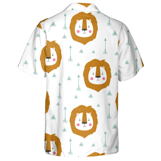 Beautiful Indian Lion With Small Triangle And Arrow Hawaiian Shirt, Hawaiian Shirt Gift, Christmas Gift