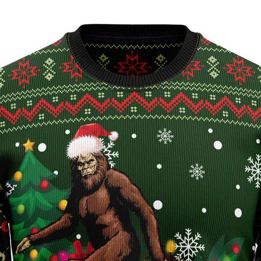 Big Foot Xmas Ugly Christmas Sweater, Christmas Ugly Sweater,Christmas Gift,Gift Christmas 2024
