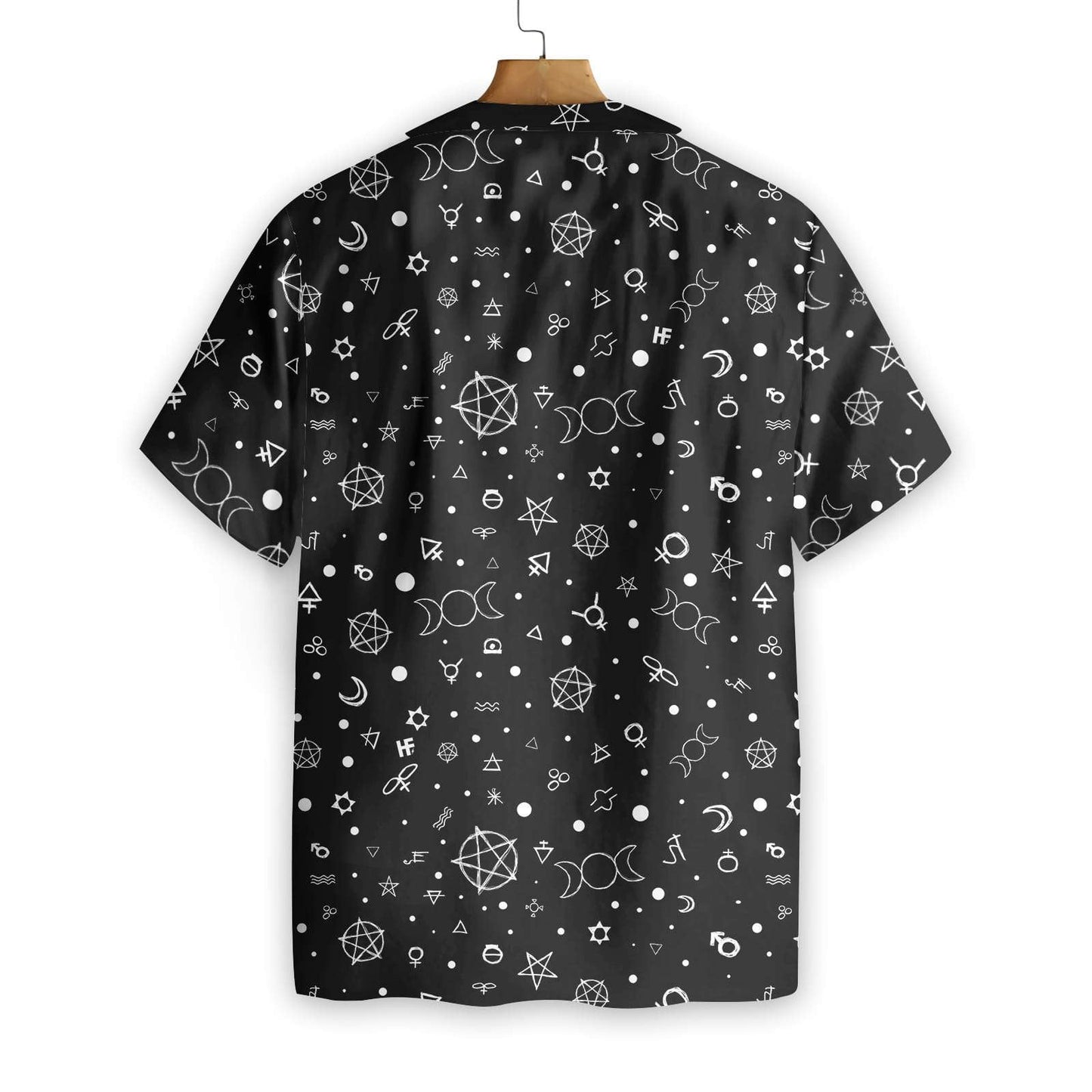 Cute Occult Symbols Wicca Black Theme Hawaiian Shirt,Hawaiian Shirt Gift, Christmas Gift