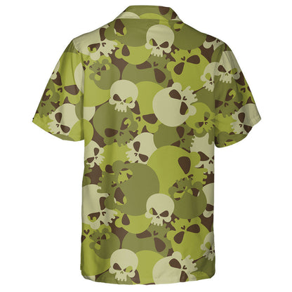 Army Camouflage Military Horror Skulls Bone Pattern Hawaiian Shirt, Hawaiian Shirt Gift, Christmas Gift