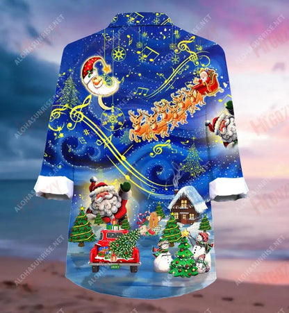 Christmas Sky Long Short Sleeve Shirt Hobbies Hawaiian T Shirts Vintage Hawaiian Shirts Funny Hawaiian Shirts, Hawaiian Shirt Gift, Christmas Gift