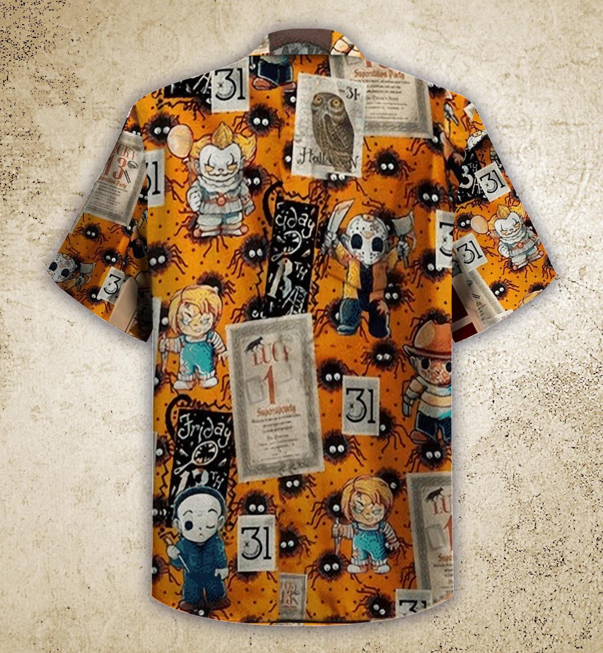 Halloween Spirit Horror Themed Funnny Zombie And Clown Hawaiian Shirt, Hawaiian Shirt Gift, Christmas Gift