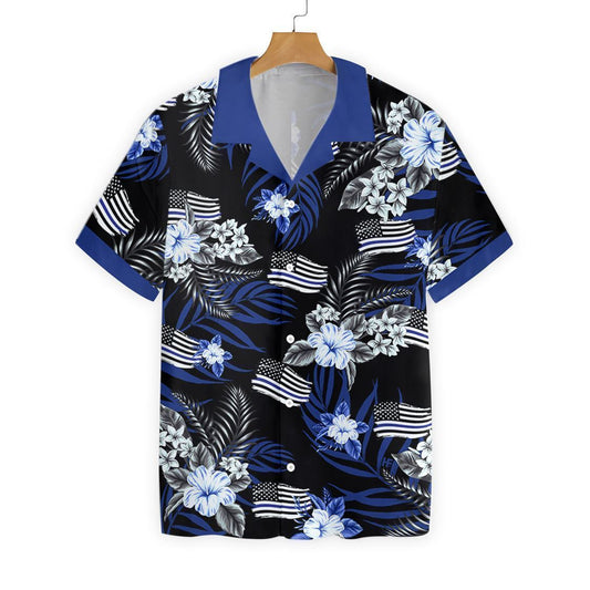 Defend The Police Seamless Background Design Hawaiian Shirt,Hawaiian Shirt Gift, Christmas Gift