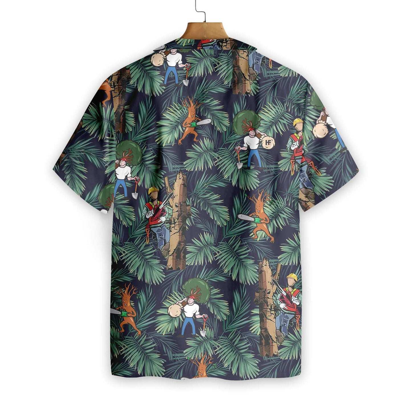 Arborist Proud Beautiful Forest Pattern Dark Blue Version Hawaiian Shirt, Hawaiian Shirt Gift, Christmas Gift