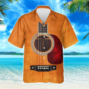 Paradise Of Music Acoustic Guitar Design Hawaiian Shirt,Hawaiian Shirt Gift, Christmas Gift