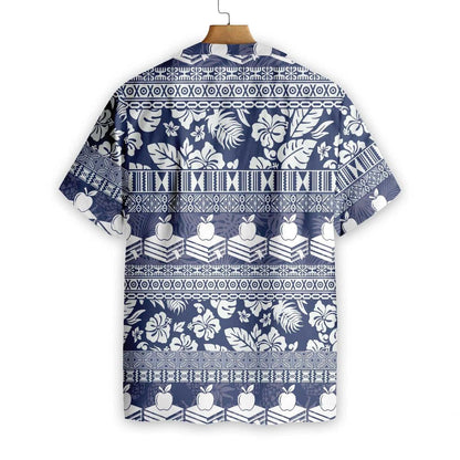Teacher Hibiscus Leaves Pattern Hawaiian Shirt,Hawaiian Shirt Gift, Christmas Gift
