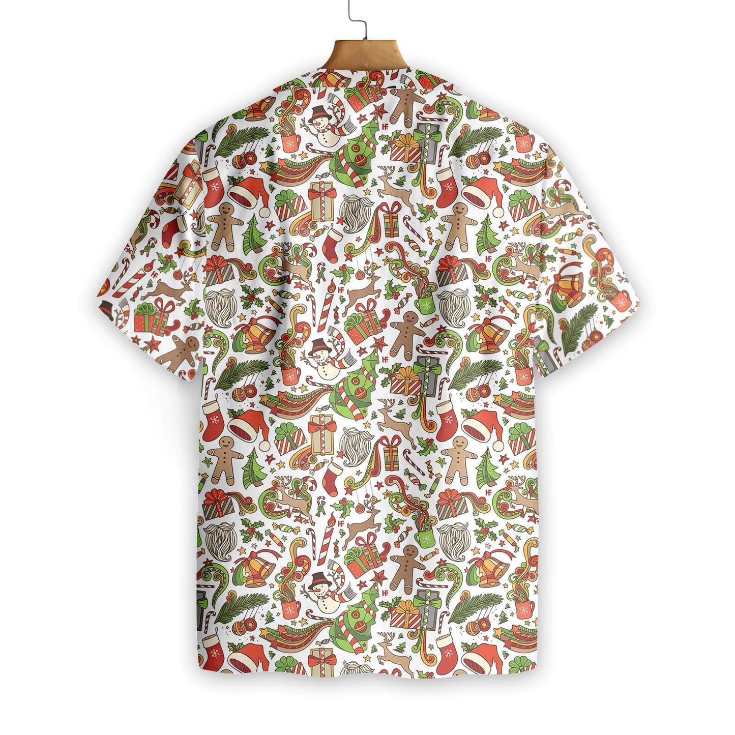 Frohe Weihnachten auf weißem Hintergrund Muster Hawaiihemd, Hawaiihemd Geschenk, Weihnachtsgeschenk
