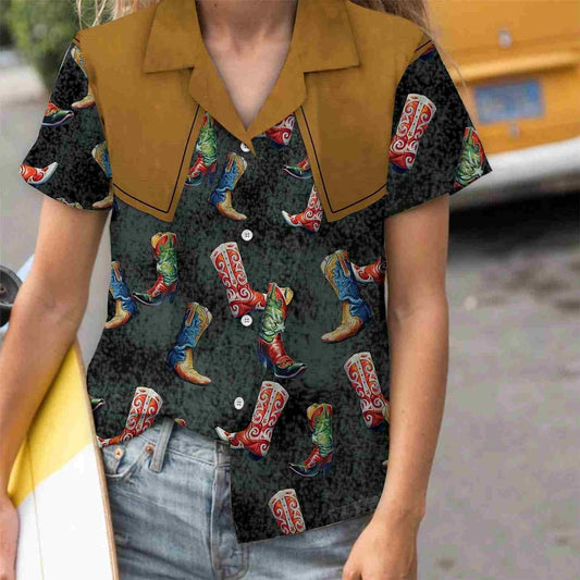 Old Fashion Cowboy Boots For Luxuxry People Pattern Hawaiian Shirt, Hawaiian Shirt Gift, Christmas Gift