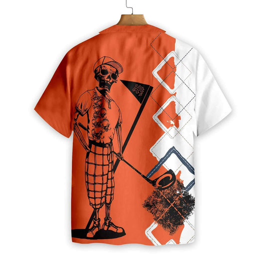 Skeletons Sketch Your Hole Is My Goal Design Hawaiian Shirt, Hawaiian Shirt Gift, Christmas Gift