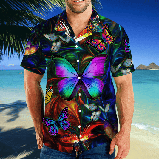 Colorful Florals Indian Decorative Paisley Hand Drawn Pattern Hawaiian Shirt, Hawaiian Shirt Gift, Christmas Gift