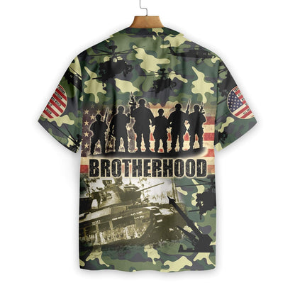 Thanks For Your Brave Brotherhood Camouflage Design Hawaiian Shirt, Hawaiian Shirt Gift, Christmas Gift