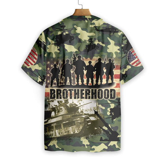 Thanks For Your Brave Brotherhood Camouflage Design Hawaiian Shirt, Hawaiian Shirt Gift, Christmas Gift