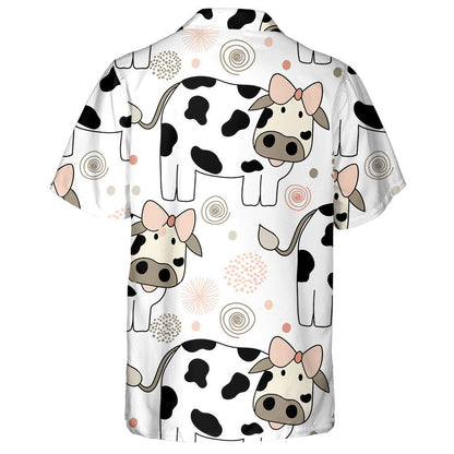 Cow With Pink Bow On Head Hawaiian Shirt,Hawaiian Shirt Gift, Christmas Gift