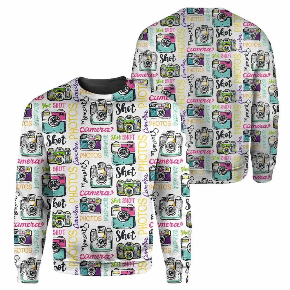 Vintage Camera - 3D All Over Printed Shirt Tshirt Hoodie Apparel