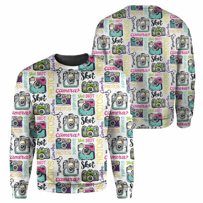 Vintage Camera - 3D All Over Printed Shirt Tshirt Hoodie Apparel