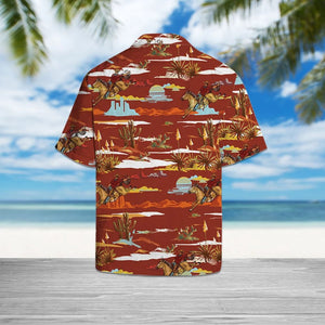 Enjoy The Summer Vacation Cowboy Cactus Desert Pattern Hawaiian Shirt, Hawaiian Shirt Gift, Christmas Gift