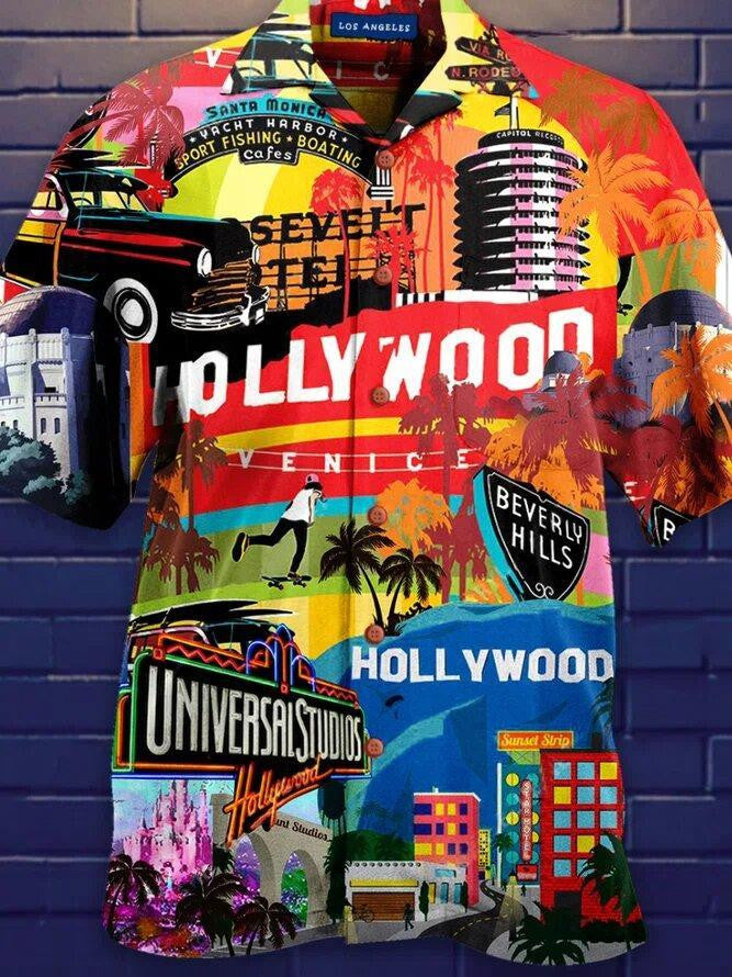 Love Los Angeles Nice Ornamental Hawaiian Shirt, Hawaiian For Gift