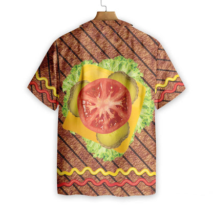 Halloween Burger Costume Shirt Hawaiian Shirt, Hawaiian For Gift