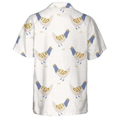 French Farmhouse Chicken With Hen In Blue Head Hawaiian Shirt, Hawaiian Shirt Gift, Christmas Gift