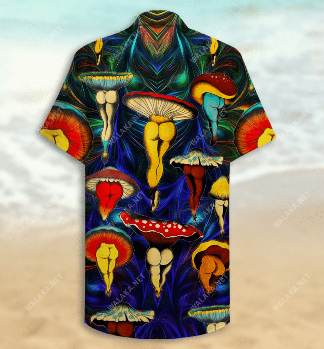 Hippie Magic Mushroom Unisex Hawaiian Shirt, Hawaiian Shirt Gift, Christmas Gift