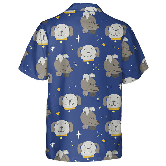 Dogs The Night Sky With Stars In Cartoon Background Hawaiian Shirt, Hawaiian Shirt Gift, Christmas Gift