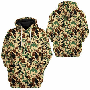 3D Corgi Camouflage Custom Tshirt Hoodie Apparel