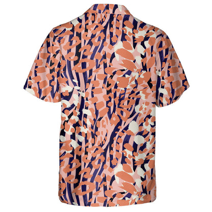 Animal Skin Leopard Spots Fur With Zebra Stripes Hawaiian Shirt, Hawaiian Shirt Gift, Christmas Gift