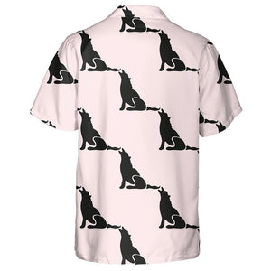 Abstract Wolf Symbols In Cartoon Style Hawaiian Shirt, Hawaiian For Gift