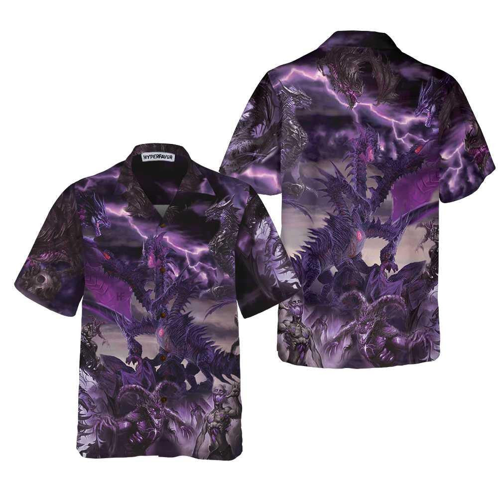Dragon Skeleton 3D All Over Printed Hawaiian Shirt,Hawaiian Shirt Gift, Christmas Gift