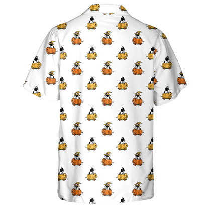 Bulldog Halloween Pumpkin Car Riding Puppy Witch Cartoon Hawaiian Shirt, Hawaiian Shirt Gift, Christmas Gift