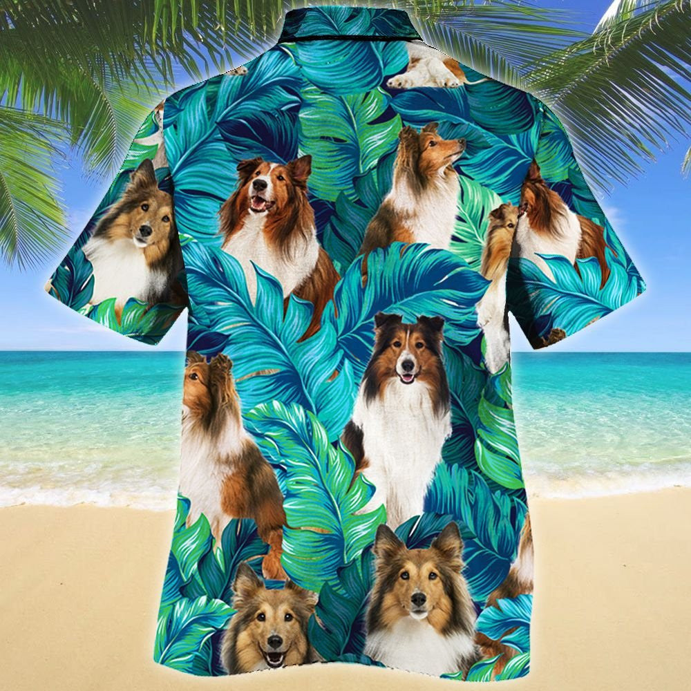 Summer Vibes Shetland Sheepdog Dog Lovers Gift Pattern Hawaiian Shirt, Hawaiian Shirt Gift, Christmas Gift