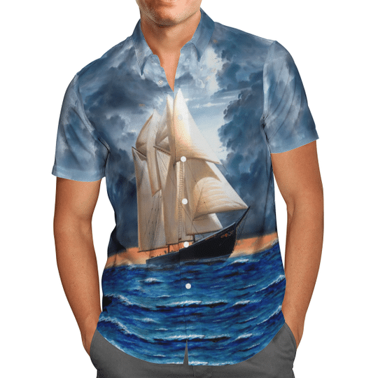 Anniversary of the bluenose hawaiian shirt, Hawaiian Shirt Gift, Christmas Gift