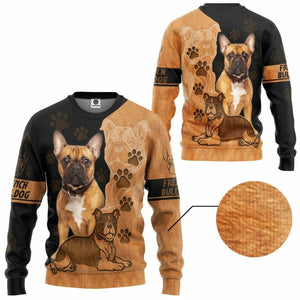 3D French Bulldog Custom Tshirt Hoodie Apparel