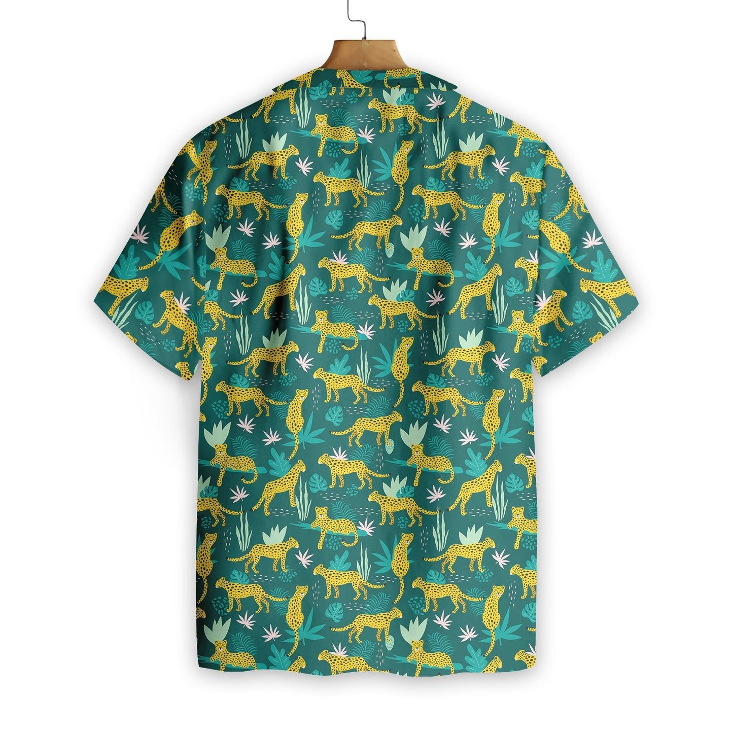 Leopards And Tropical Leaves Pattern Hawaiian Shirt, Hawaiian Shirt Gift, Christmas Gift