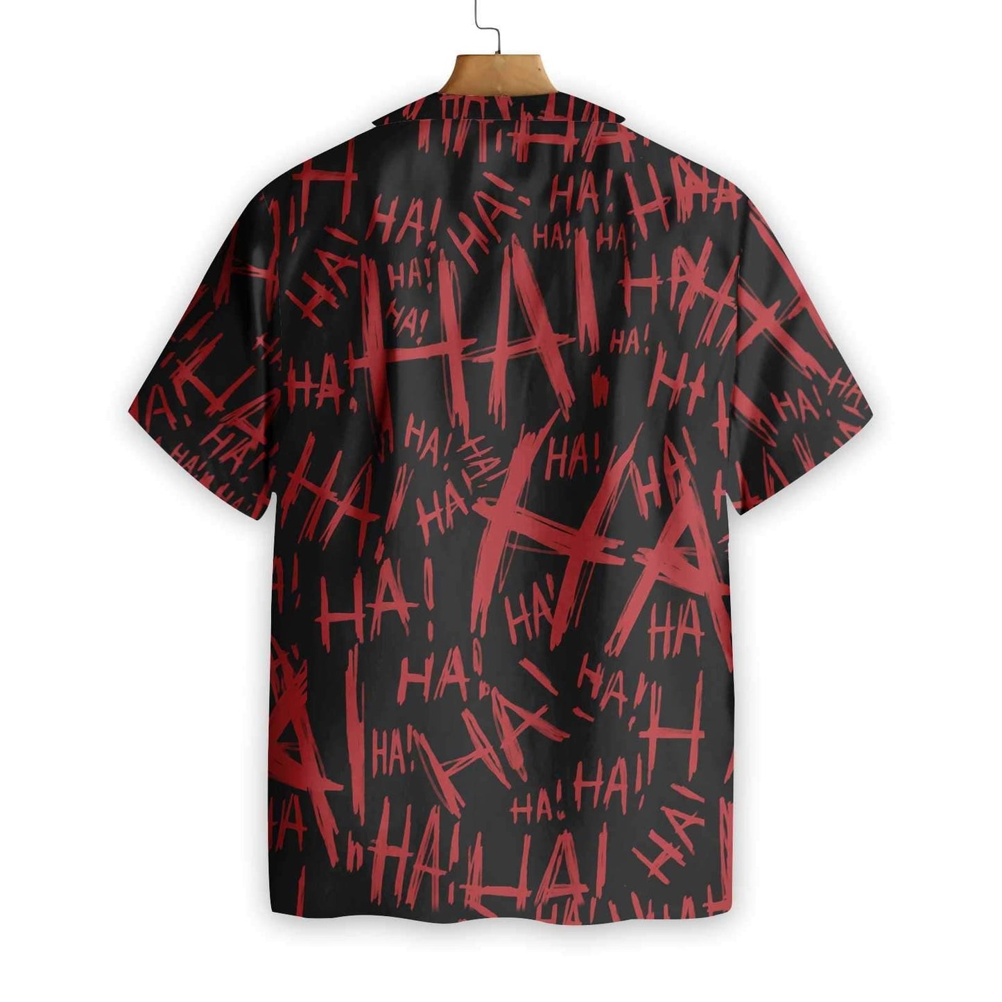 Maroon Text Scary Laugh For Halloween Design Hawaiian Shirt, Hawaiian Shirt Gift, Christmas Gift
