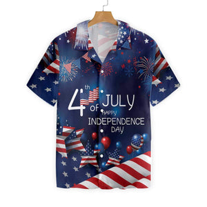 4th July US Independence Day Flag Background Hawaiian Shirt, Hawaiian Shirt Gift, Christmas Gift