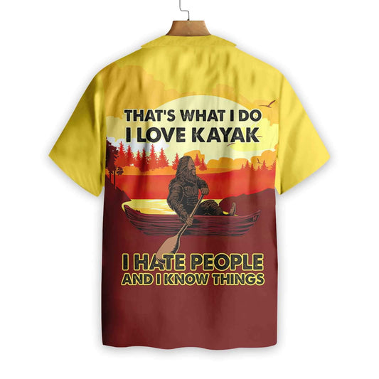 Darryl Love Kayak And Hate People Hawaiian Shirt,Hawaiian Shirt Gift, Christmas Gift