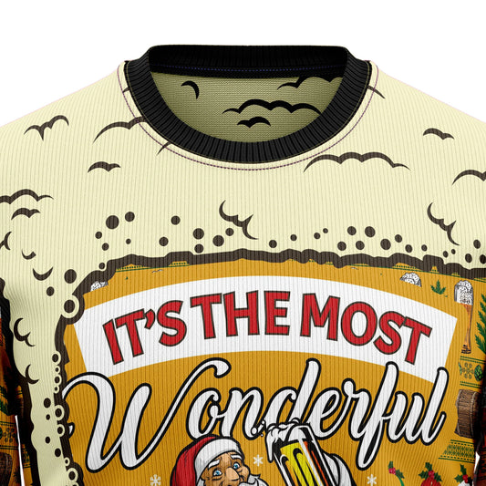 Christmas Most Wonderful Time For Beer Ugly Christmas Sweater,Christmas Gift,Gift Christmas 2024