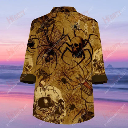 I'M Only Here For The Spiders Long Short Sleeve Shirt Hobbies Hawaiian T Shirts Custom Hawaiian Shirts Hawaiian Shirts For Men, Hawaiian Shirt Gift, Christmas Gift