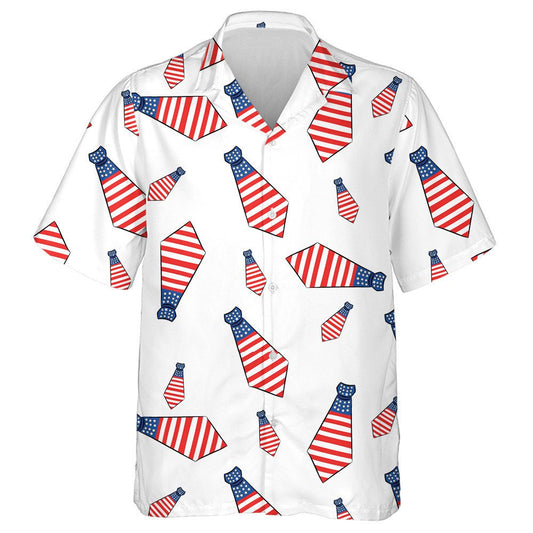 Awesome Ties Painted In The Colors Of The American Flag Hawaiian Shirt, Hawaiian Shirt Gift, Christmas Gift
