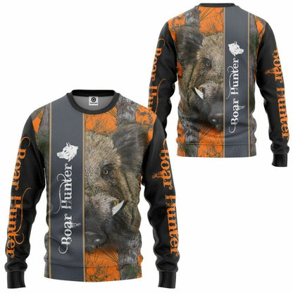3D Wildschweinjäger Custom T-Shirt Hoodie Bekleidung