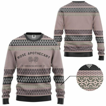 3D Custom Rose Apothecary Christmas Ugly Sweatshirt Apparel